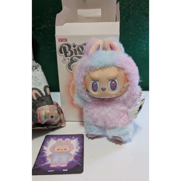 Popmart Labubu V3 Big Into Energy LUCK (US SELLER) Purple Open Box - Picture 1 of 8